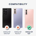 kwmobile Handyhülle für Samsung Galaxy S21 Hülle - weiche Silikon Case metallisch schimmernd - Schutzhülle Cover - Metallic Rosegold Metallic Rosegold
