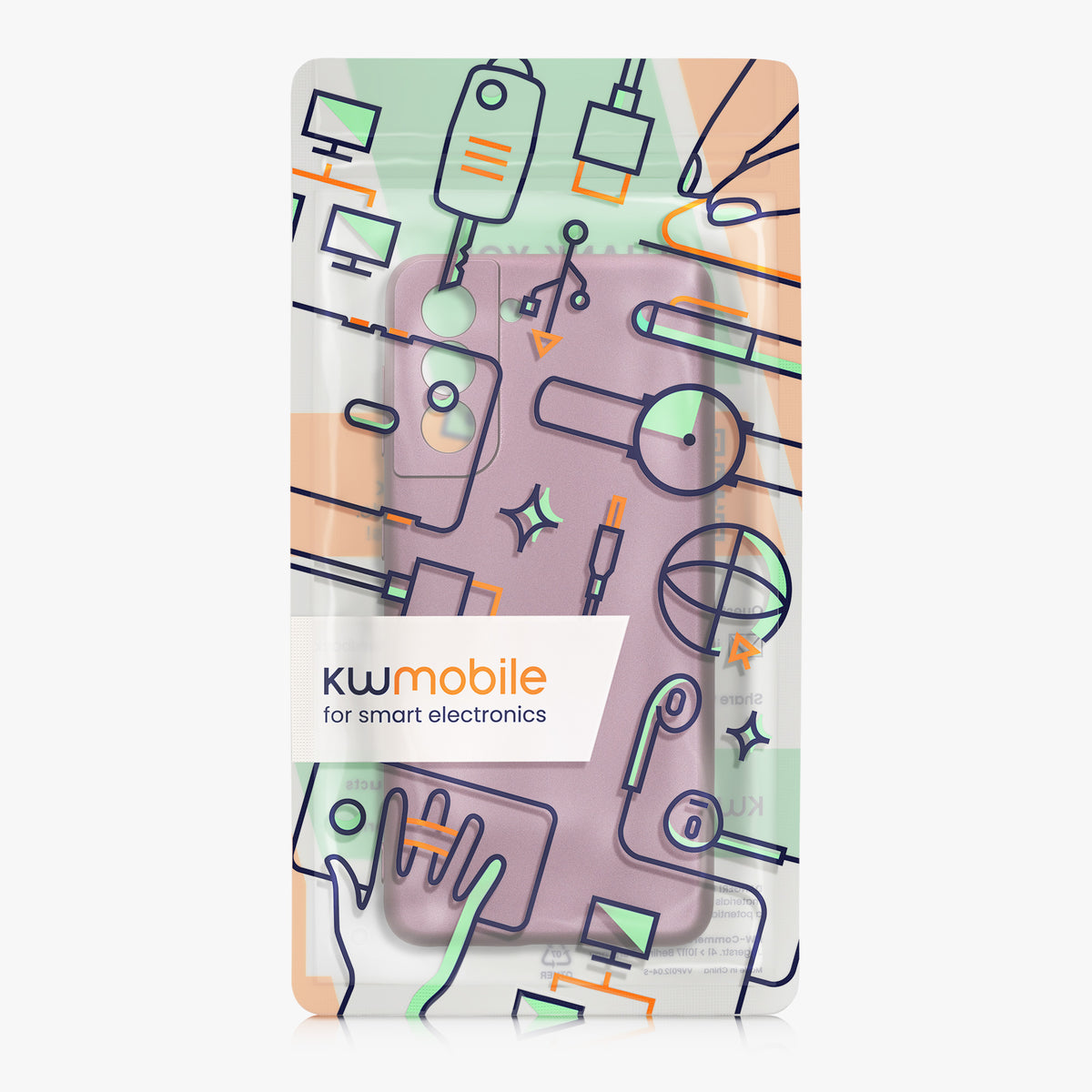 kwmobile Handyhülle für Samsung Galaxy S21 Hülle - weiche Silikon Case metallisch schimmernd - Schutzhülle Cover - Metallic Lavendel Metallic Lavendel