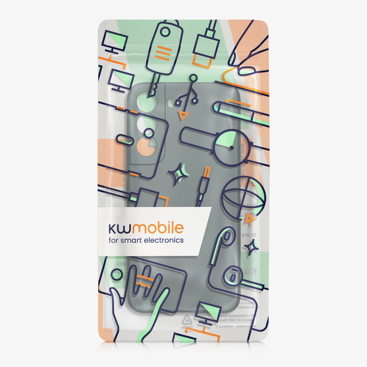 kwmobile Handyhülle für Samsung Galaxy S22 Hülle - weiche Silikon Case metallisch schimmernd - Schutzhülle Cover - Metallic Petrol Metallic Petrol