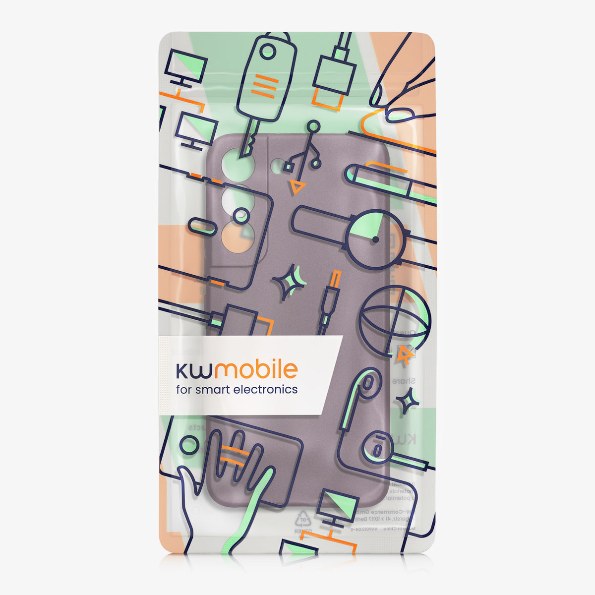 kwmobile Handyhülle für Samsung Galaxy S22 Hülle - weiche Silikon Case metallisch schimmernd - Schutzhülle Cover - Metallic Brombeere Metallic Brombeere
