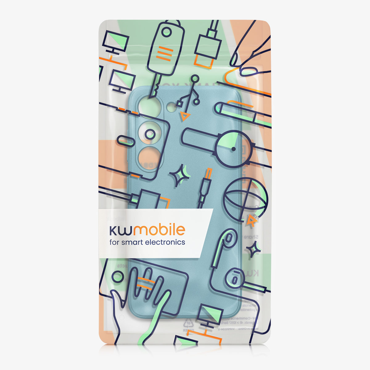 kwmobile Handyhülle für Samsung Galaxy S23 Hülle - weiche Silikon Case metallisch schimmernd - Schutzhülle Cover - Metallic Karibikblau Metallic Karibikblau