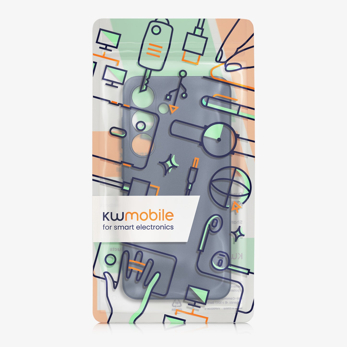 kwmobile Handyhülle für Samsung Galaxy S24 Hülle - weiche Silikon Case metallisch schimmernd - Schutzhülle Cover - Metallic Blau Metallic Blau