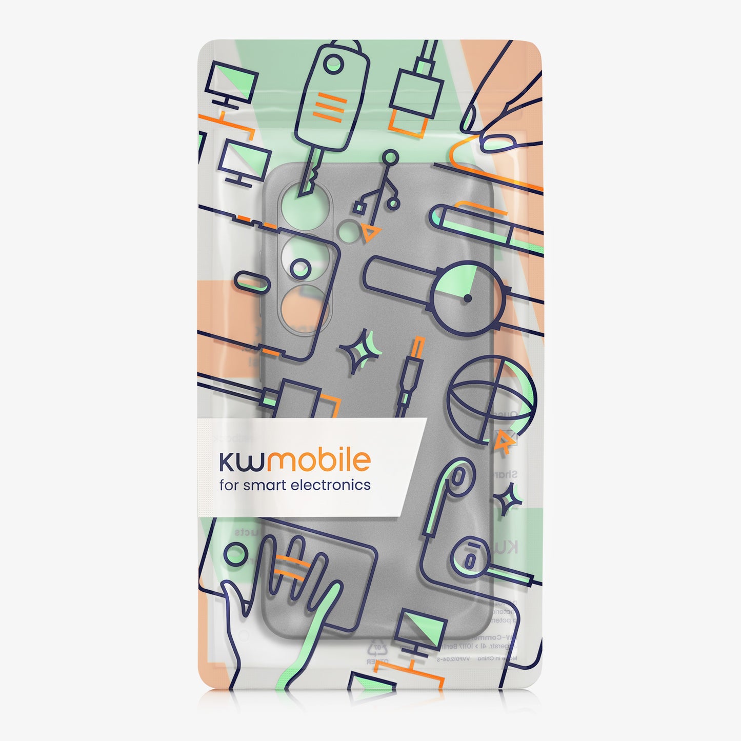 kwmobile Handyhülle für Samsung Galaxy S24 Hülle - weiche Silikon Case metallisch schimmernd - Schutzhülle Cover - Metallic Grau Metallic Grau