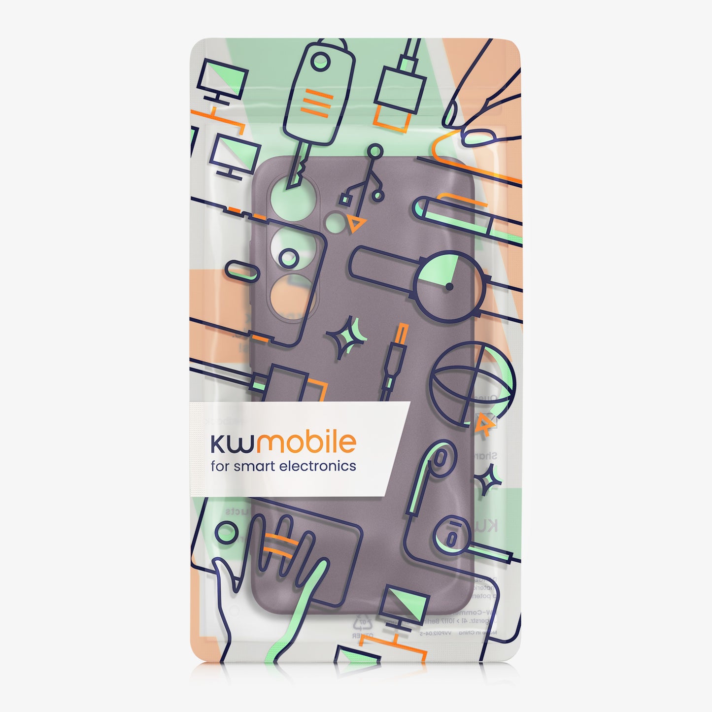 kwmobile Handyhülle für Samsung Galaxy S24 Hülle - weiche Silikon Case metallisch schimmernd - Schutzhülle Cover - Metallic Brombeere Metallic Brombeere