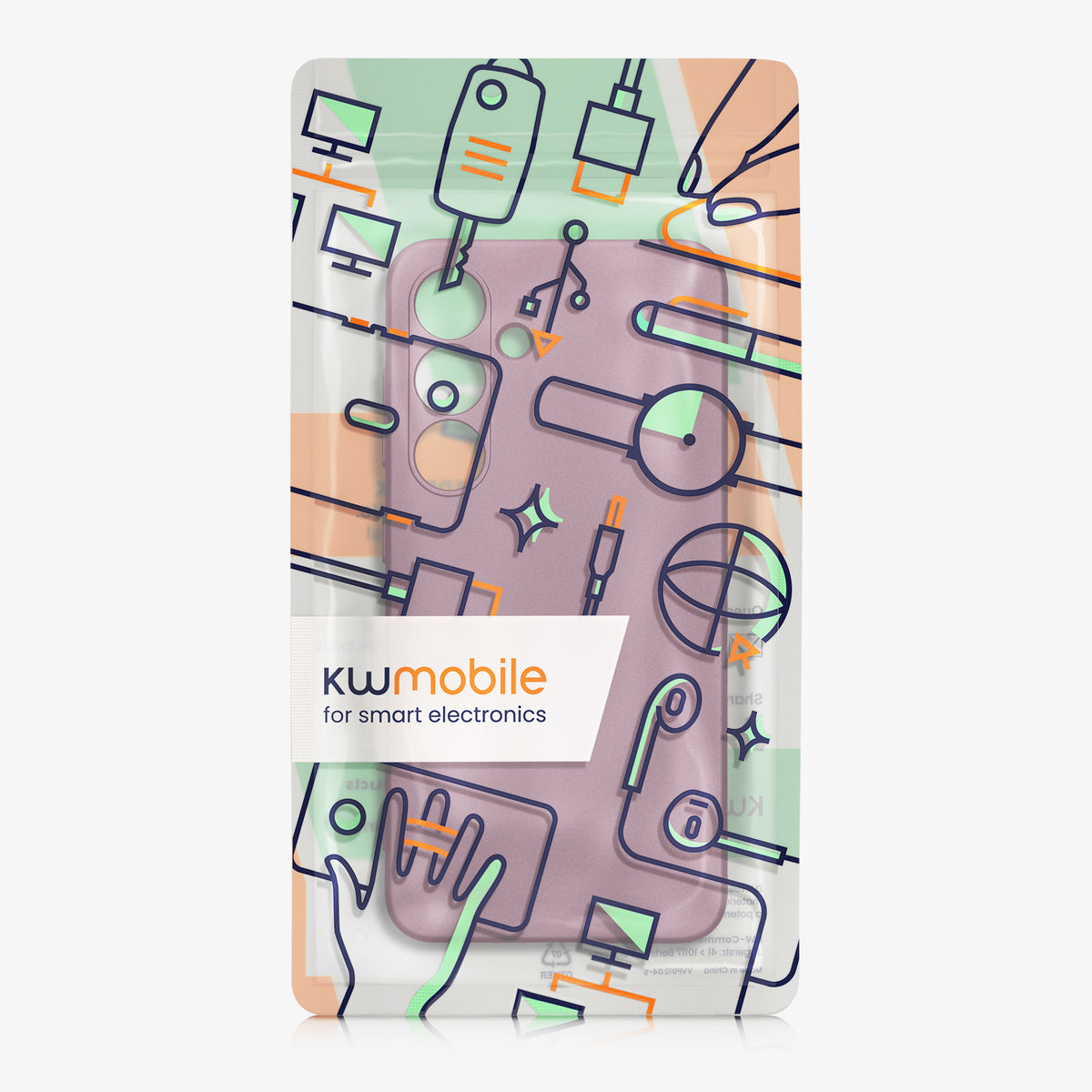 kwmobile Handyhülle für Samsung Galaxy S24 Hülle - weiche Silikon Case metallisch schimmernd - Schutzhülle Cover - Metallic Lavendel Metallic Lavendel