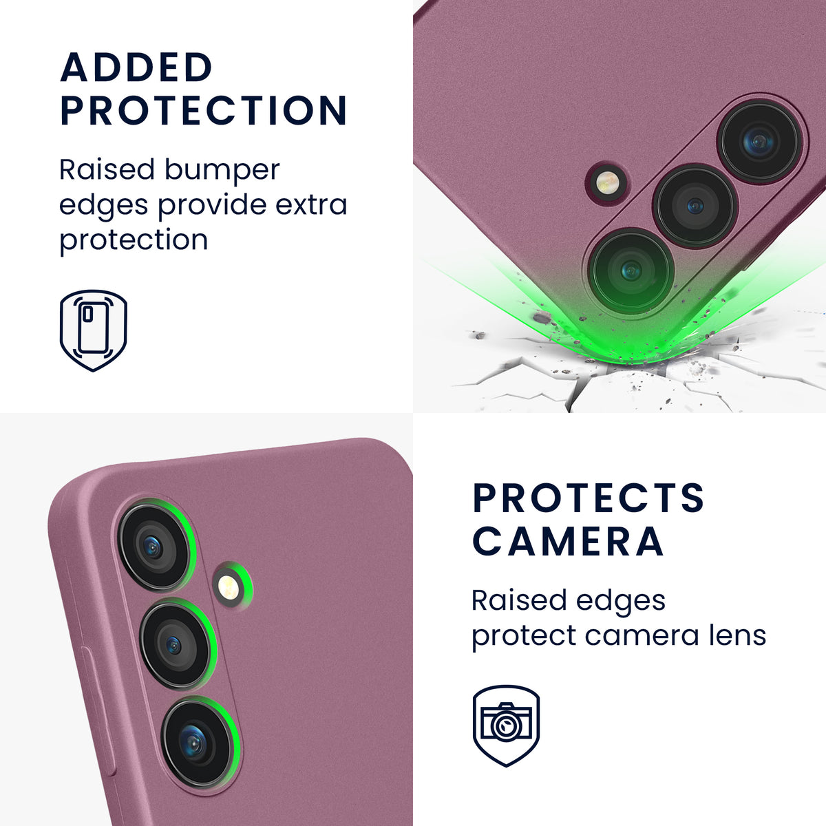 kwmobile Handyhülle für Samsung Galaxy S24 Hülle - weiche Silikon Case metallisch schimmernd - Schutzhülle Cover - Metallic Lavendel Metallic Lavendel