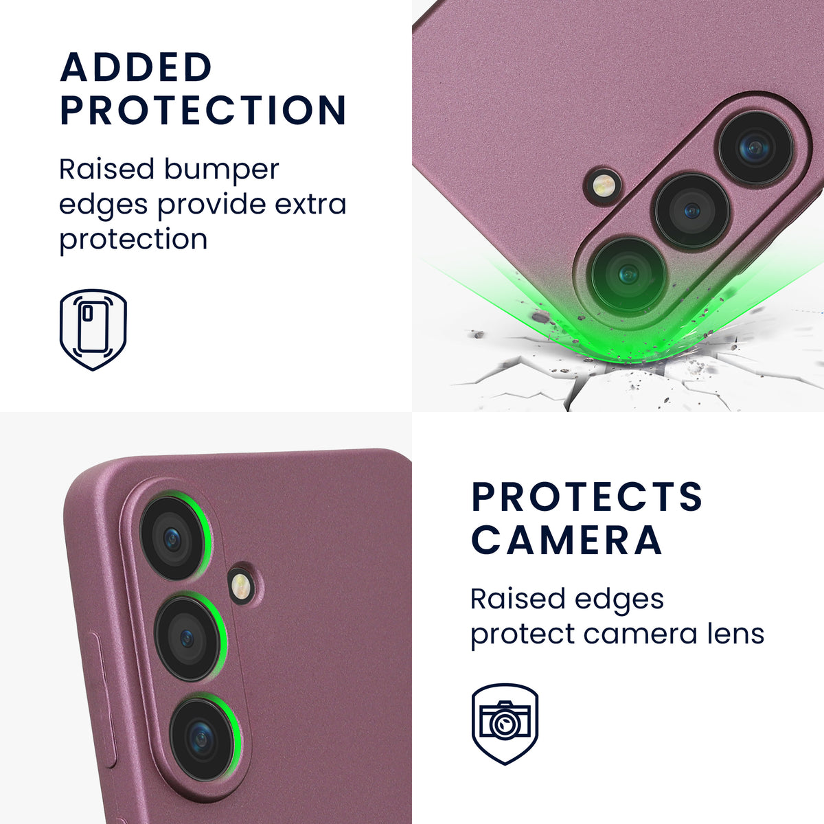 kwmobile Handyhülle für Samsung Galaxy S25 Hülle - weiche Silikon Case metallisch schimmernd - Schutzhülle Cover - Metallic Lavendel Metallic Lavendel