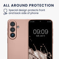 kwmobile Handyhülle für Samsung Galaxy S26 Hülle - weiche Silikon Case metallisch schimmernd - Schutzhülle Cover - Metallic Rosegold Metallic Rosegold