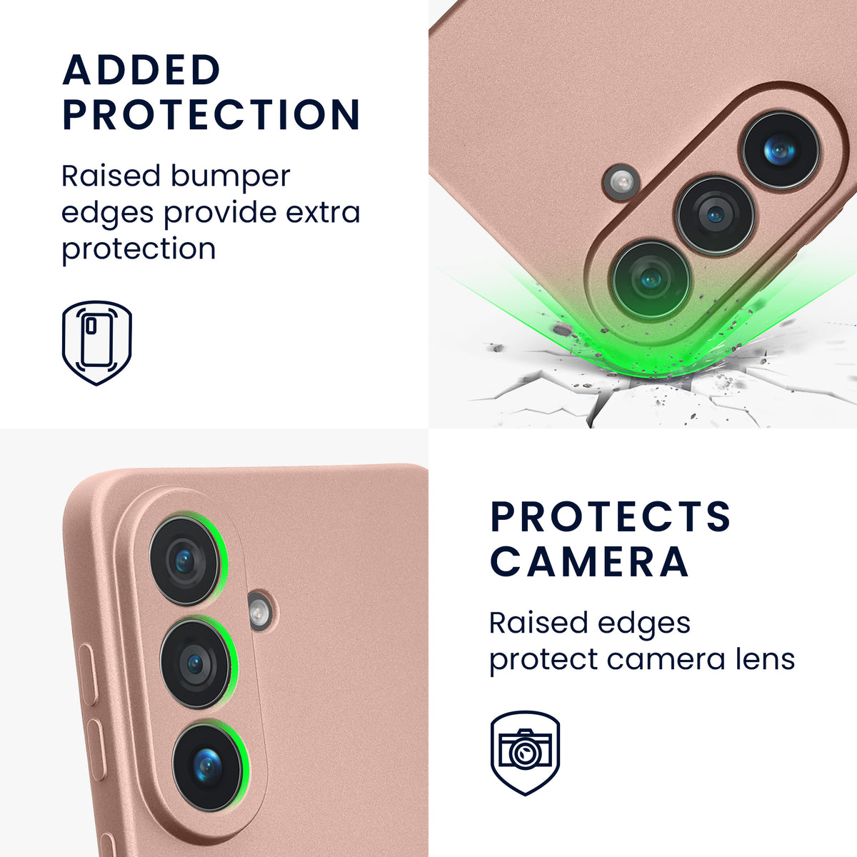 kwmobile Handyhülle für Samsung Galaxy S26 Hülle - weiche Silikon Case metallisch schimmernd - Schutzhülle Cover - Metallic Rosegold Metallic Rosegold