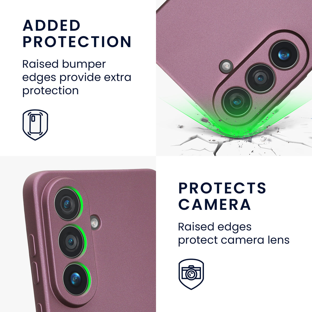 kwmobile Handyhülle für Samsung Galaxy S26 Hülle - weiche Silikon Case metallisch schimmernd - Schutzhülle Cover - Metallic Lavendel Metallic Lavendel