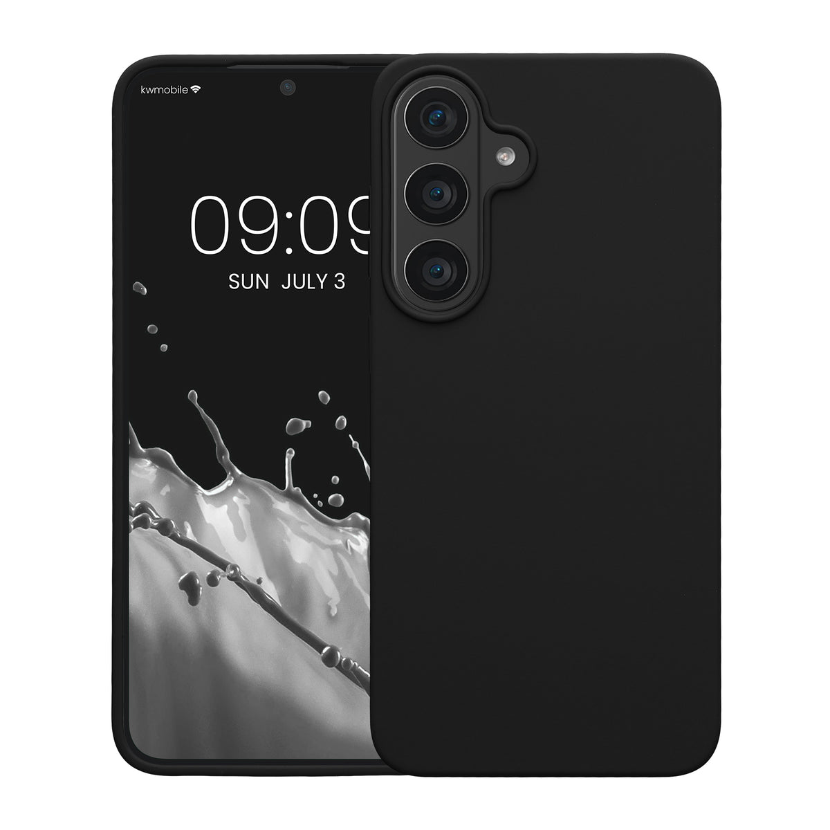 kwmobile Handyhülle für Samsung Galaxy S26 FE Hülle - Case Silikon - Kabelloses Laden - Schutzhülle Cover in Schwarz Schwarz
