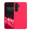 kwmobile Handyhülle für Samsung Galaxy S26 FE Hülle - Case Silikon - Kabelloses Laden - Schutzhülle Cover in Neon Pink Neon Pink