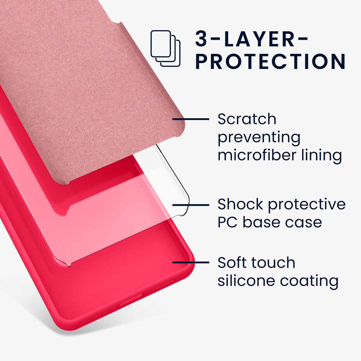 kwmobile Handyhülle für Samsung Galaxy S26 FE Hülle - Case Silikon - Kabelloses Laden - Schutzhülle Cover in Neon Pink Neon Pink