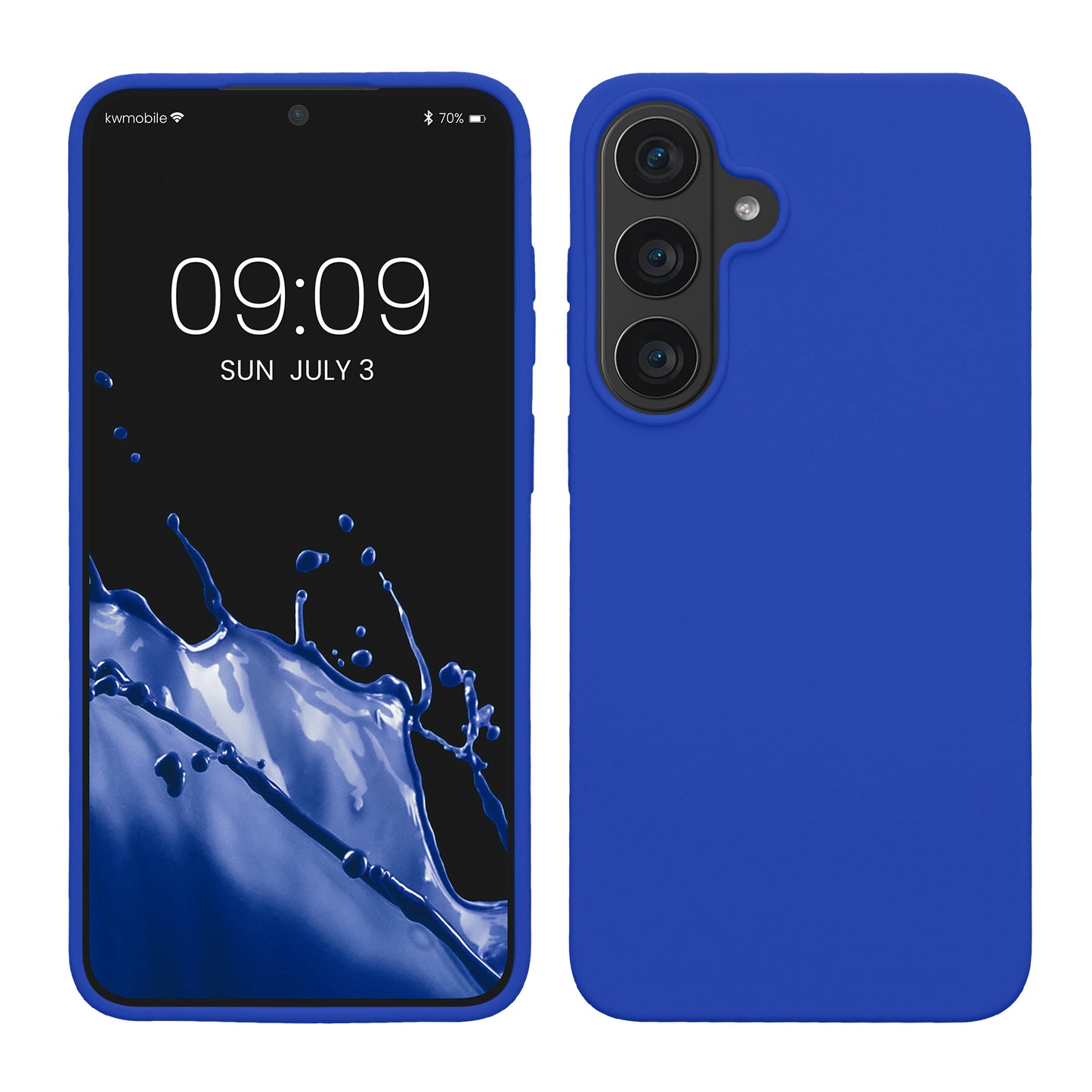 kwmobile Handyhülle für Samsung Galaxy S26 FE Hülle - Case Silikon - Kabelloses Laden - Schutzhülle Cover in Baltik Blau Baltik Blau