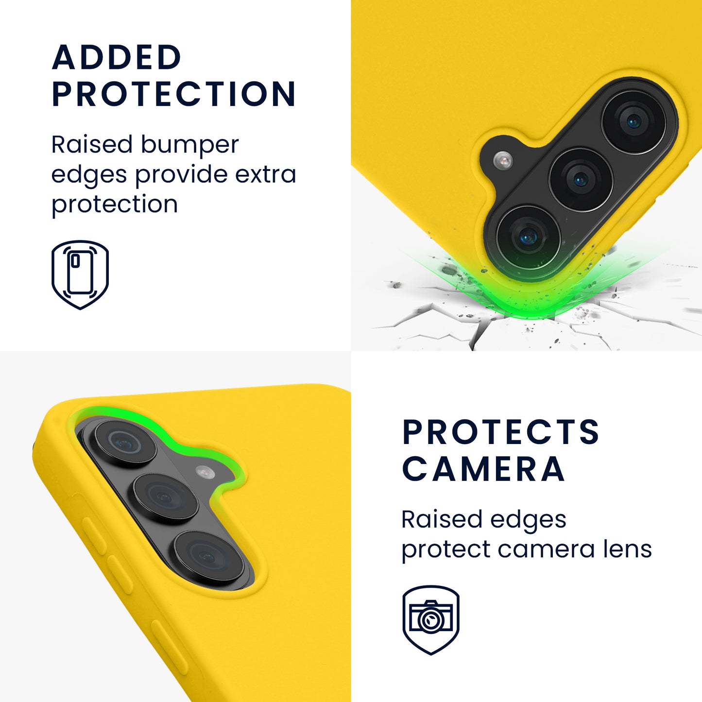 kwmobile Handyhülle für Samsung Galaxy S26 FE Hülle - Case Silikon - Kabelloses Laden - Schutzhülle Cover in Strahlend Gelb Strahlend Gelb