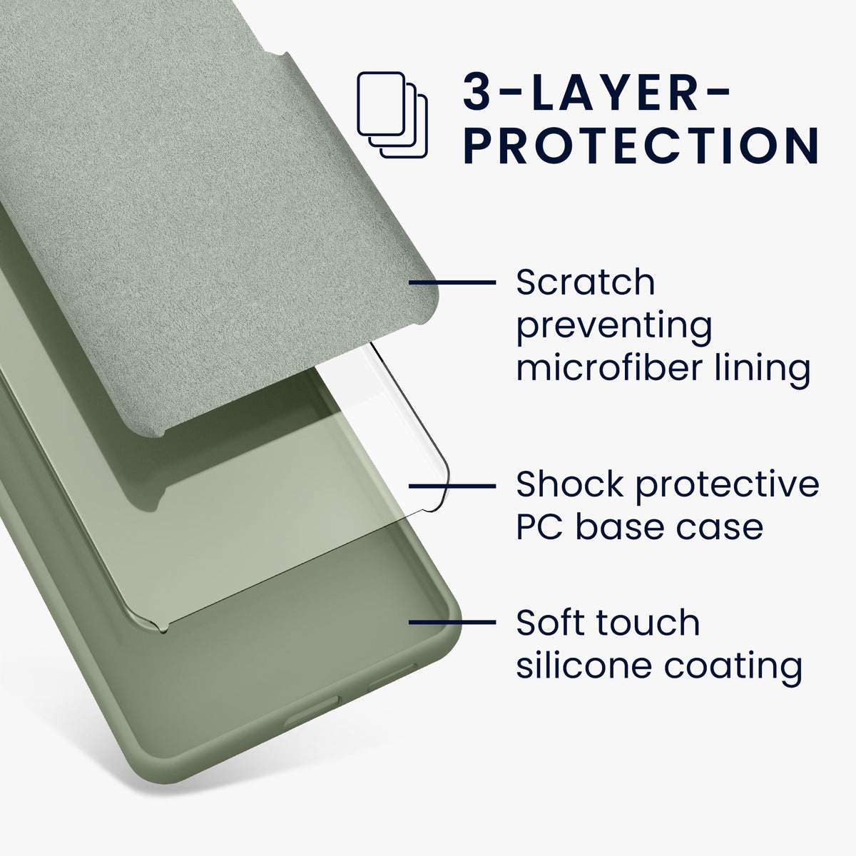 kwmobile Handyhülle für Samsung Galaxy S26 FE Hülle - Case Silikon - Kabelloses Laden - Schutzhülle Cover in Graugrün Graugrün