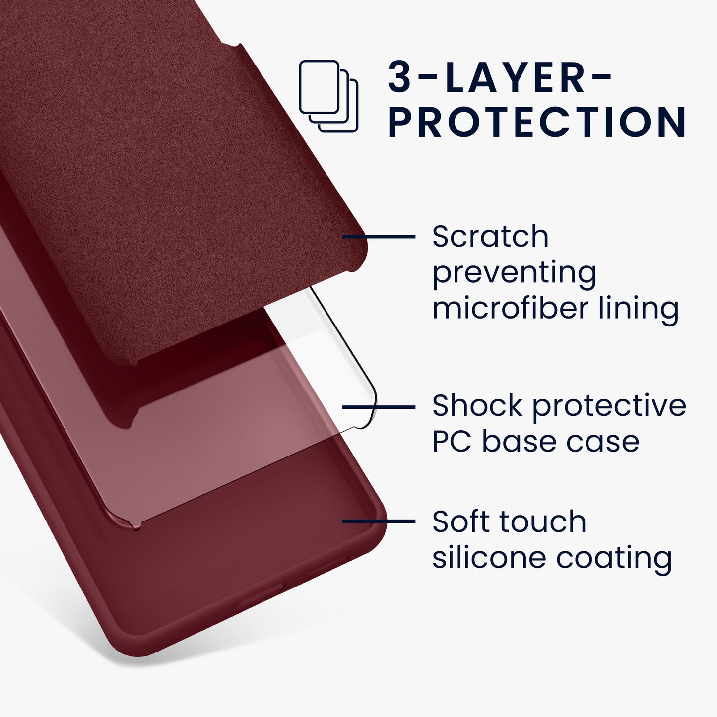 kwmobile Handyhülle für Samsung Galaxy S26 FE Hülle - Case Silikon - Kabelloses Laden - Schutzhülle Cover in Bordeaux Violett Bordeaux Violett