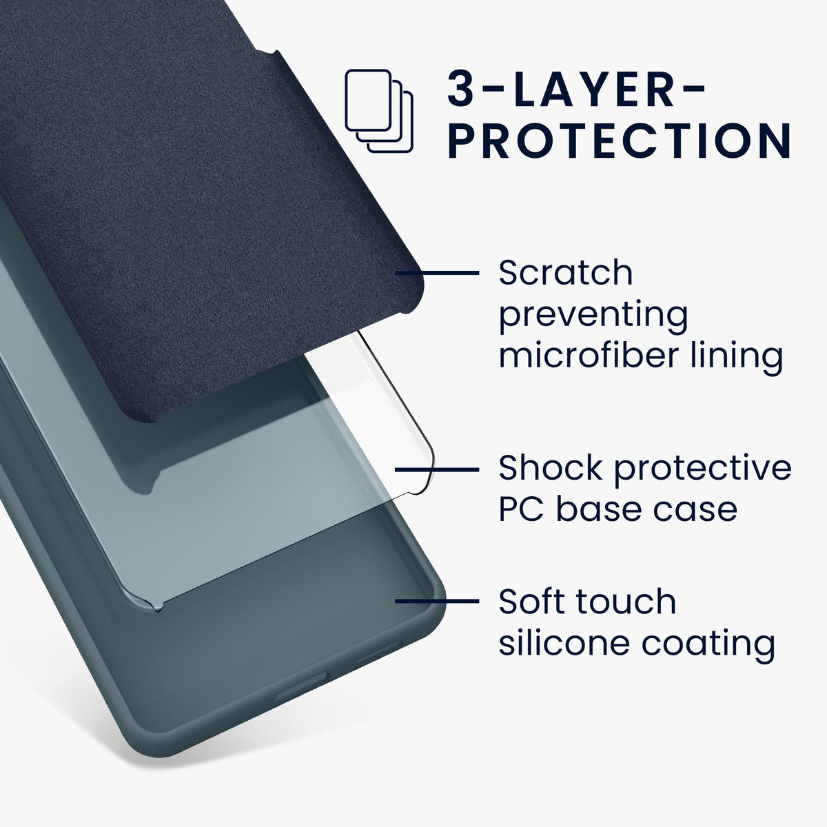 kwmobile Handyhülle für Samsung Galaxy S26 FE Hülle - Case Silikon - Kabelloses Laden - Schutzhülle Cover in Dunkler Schiefer Dunkler Schiefer