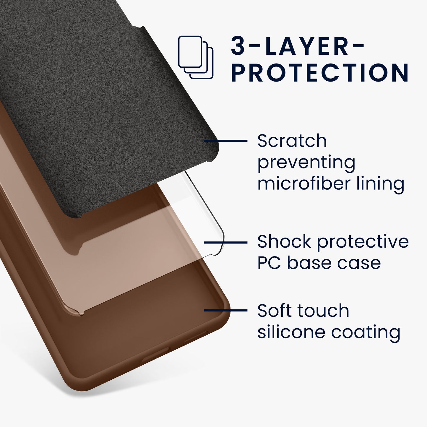 kwmobile Handyhülle für Samsung Galaxy S26 FE Hülle - Case Silikon - Kabelloses Laden - Schutzhülle Cover in Chocolate Chocolate