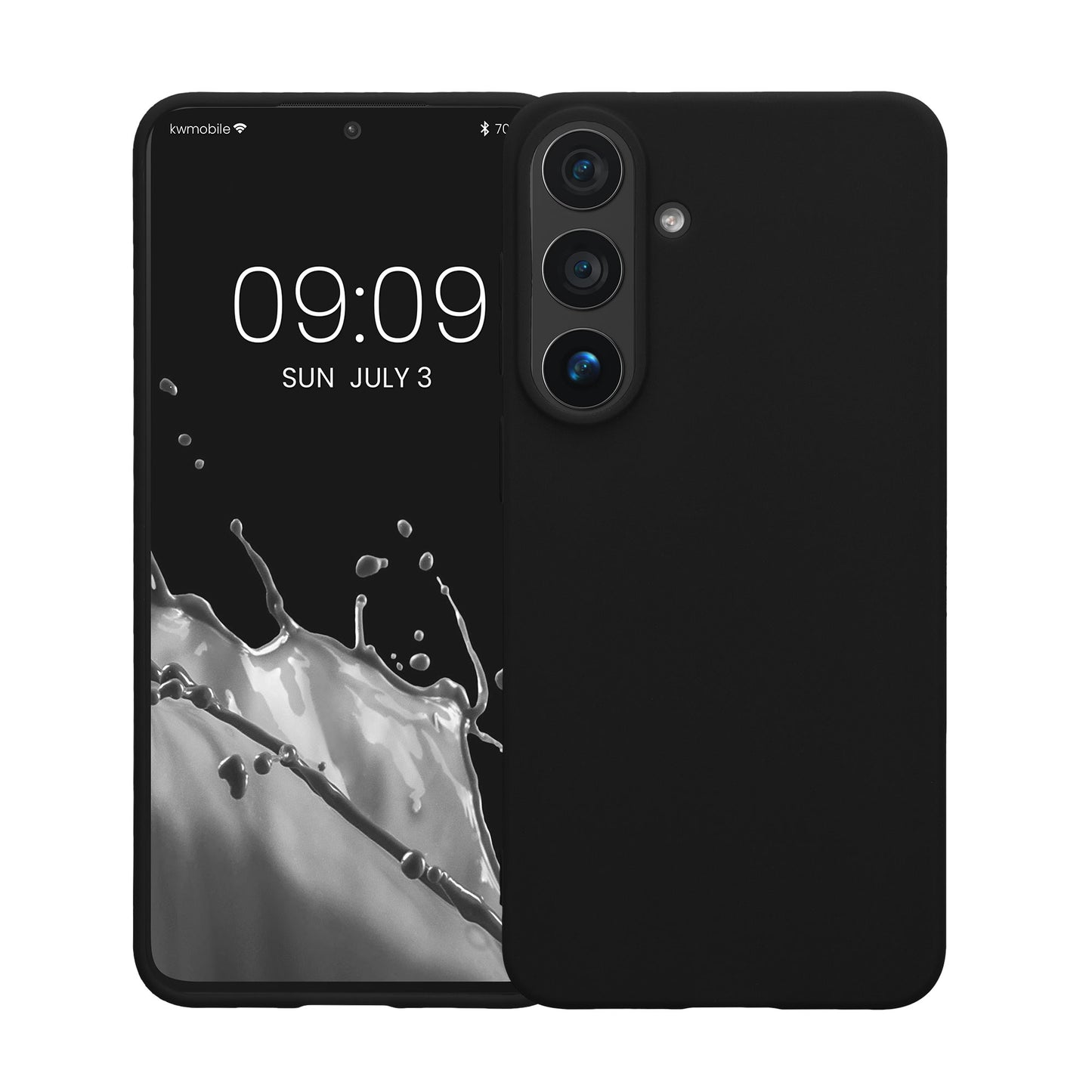 kwmobile Hülle für Samsung Galaxy S26 FE TPU Case - Handyhülle unterstützt kabelloses Laden, flexible Schutzhülle, gummiertes Cover in Schwarz Schwarz