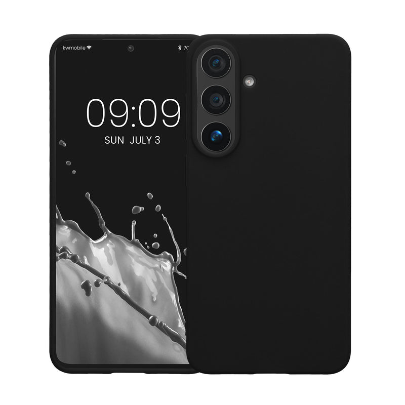 kwmobile Hülle für Samsung Galaxy S26 FE TPU Case - Handyhülle unterstützt kabelloses Laden, flexible Schutzhülle, gummiertes Cover in Schwarz Schwarz