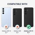 kwmobile Hülle für Samsung Galaxy S26 FE TPU Case - Handyhülle unterstützt kabelloses Laden, flexible Schutzhülle, gummiertes Cover in Schwarz Schwarz