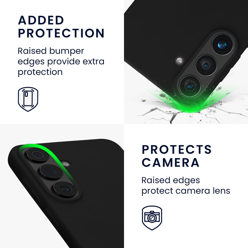 kwmobile Hülle für Samsung Galaxy S26 FE TPU Case - Handyhülle unterstützt kabelloses Laden, flexible Schutzhülle, gummiertes Cover in Schwarz Schwarz