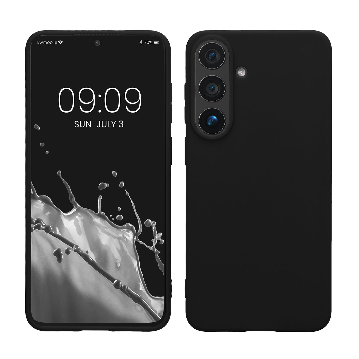 kwmobile Hülle für Samsung Galaxy S26 FE TPU Case - Handyhülle unterstützt kabelloses Laden, flexible Schutzhülle, gummiertes Cover in Schwarz Schwarz
