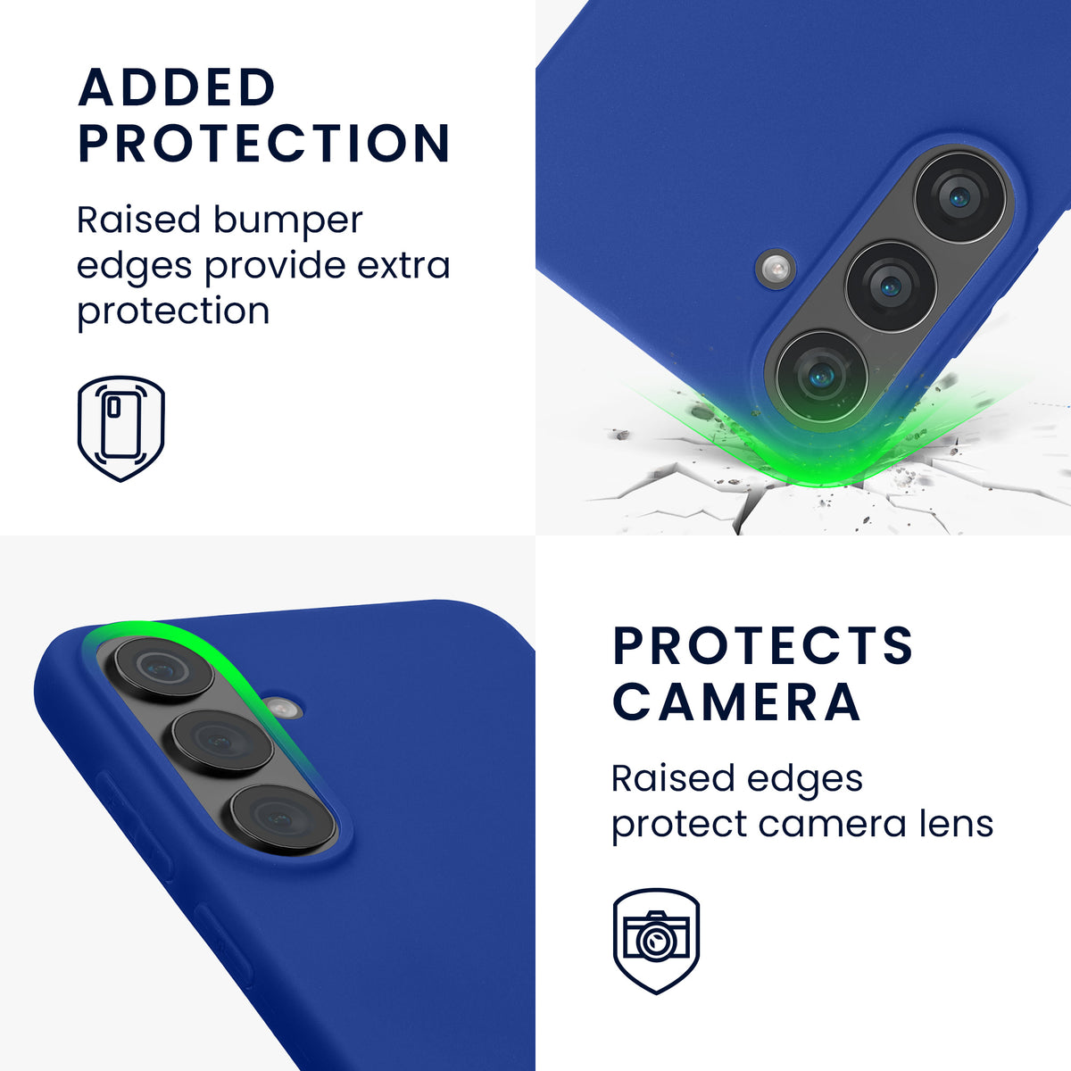kwmobile Hülle für Samsung Galaxy S26 FE TPU Case - Handyhülle unterstützt kabelloses Laden, flexible Schutzhülle, gummiertes Cover in Baltik Blau Baltik Blau