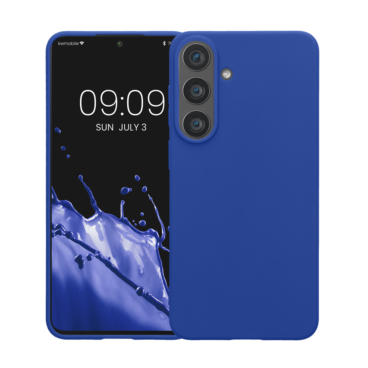 kwmobile Hülle für Samsung Galaxy S26 FE TPU Case - Handyhülle unterstützt kabelloses Laden, flexible Schutzhülle, gummiertes Cover in Baltik Blau Baltik Blau