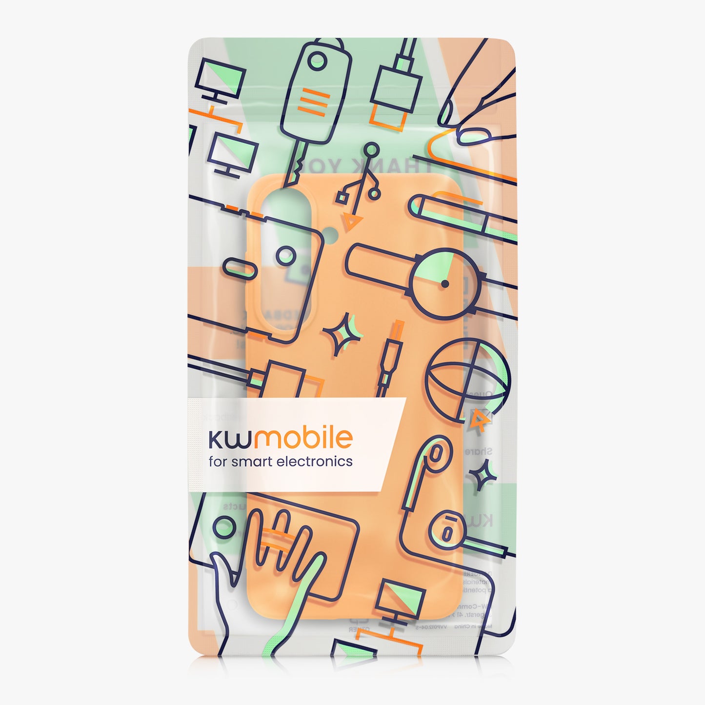 kwmobile Hülle für Samsung Galaxy S26 FE TPU Case - Handyhülle unterstützt kabelloses Laden, flexible Schutzhülle, gummiertes Cover in Fruity Orange Fruity Orange