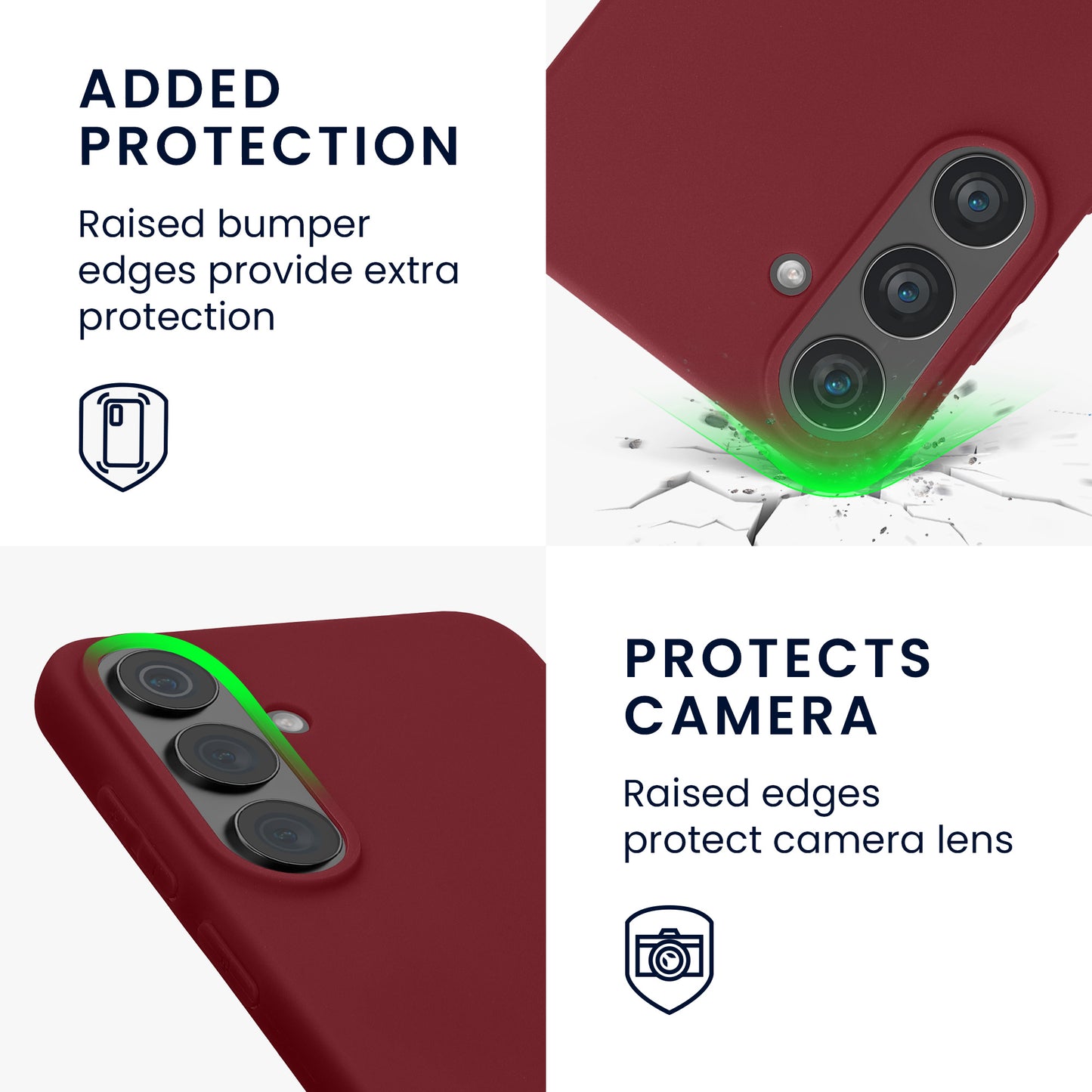 kwmobile Hülle für Samsung Galaxy S26 FE TPU Case - Handyhülle unterstützt kabelloses Laden, flexible Schutzhülle, gummiertes Cover in Bordeaux Violett Bordeaux Violett
