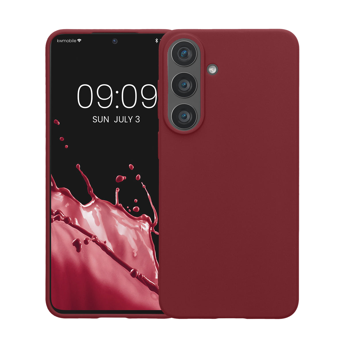 kwmobile Hülle für Samsung Galaxy S26 FE TPU Case - Handyhülle unterstützt kabelloses Laden, flexible Schutzhülle, gummiertes Cover in Bordeaux Violett Bordeaux Violett