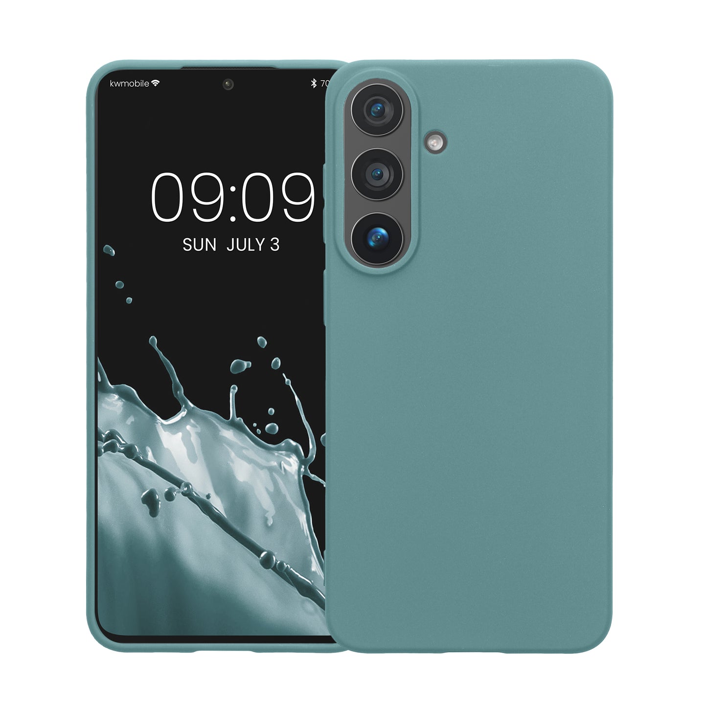 kwmobile Hülle für Samsung Galaxy S26 FE TPU Case - Handyhülle unterstützt kabelloses Laden, flexible Schutzhülle, gummiertes Cover in Arctic Night Arctic Night
