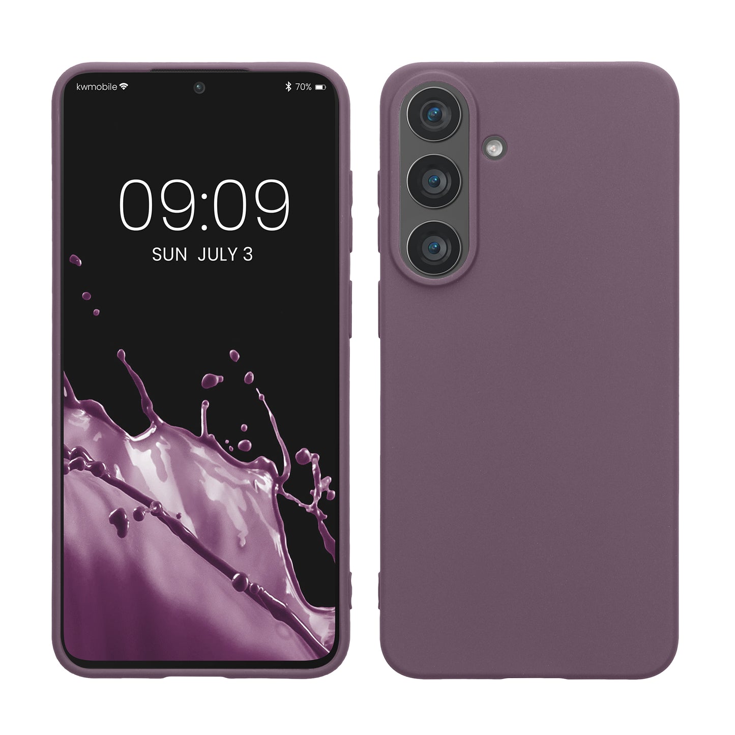 kwmobile Hülle für Samsung Galaxy S26 FE TPU Case - Handyhülle unterstützt kabelloses Laden, flexible Schutzhülle, gummiertes Cover in Helle Iris Helle Iris