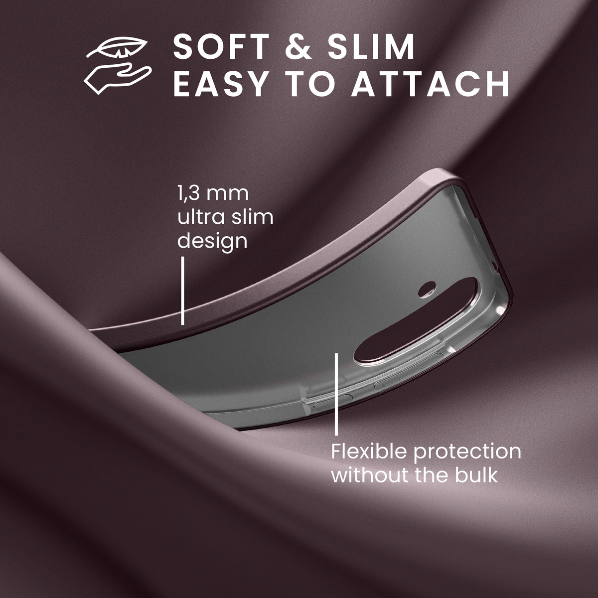 kwmobile Handyhülle für Samsung Galaxy S26 FE Hülle - Silikon Case metallisch schimmernd - Schutzhülle Cover - Metallic Brombeere Metallic Brombeere
