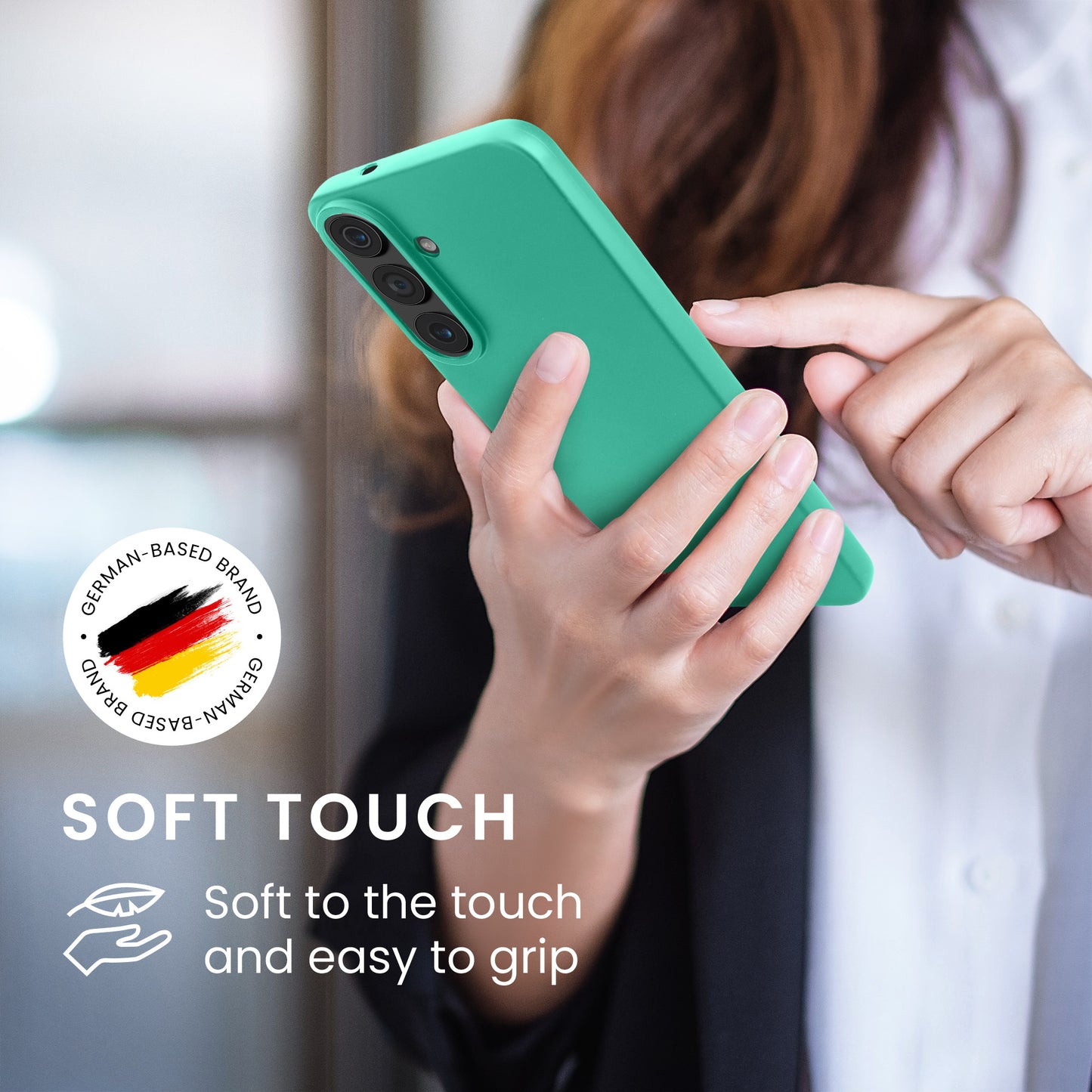 kwmobile Handyhülle für Samsung Galaxy S26 FE Hülle - Silikon Case metallisch schimmernd - Schutzhülle Cover - Metallic Dunkelgrün Metallic Dunkelgrün