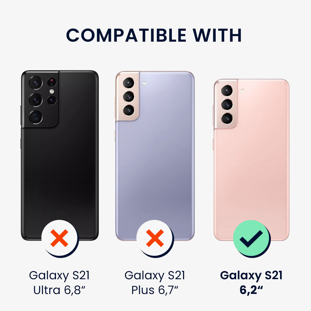 kwmobile Handyhülle mit 2x Displayschutzfolien kompatibel mit Samsung Galaxy S21 Hülle - Screen Protector aus gehärtetem Glas - kabelloses Laden - Strahlend Gelb Strahlend Gelb