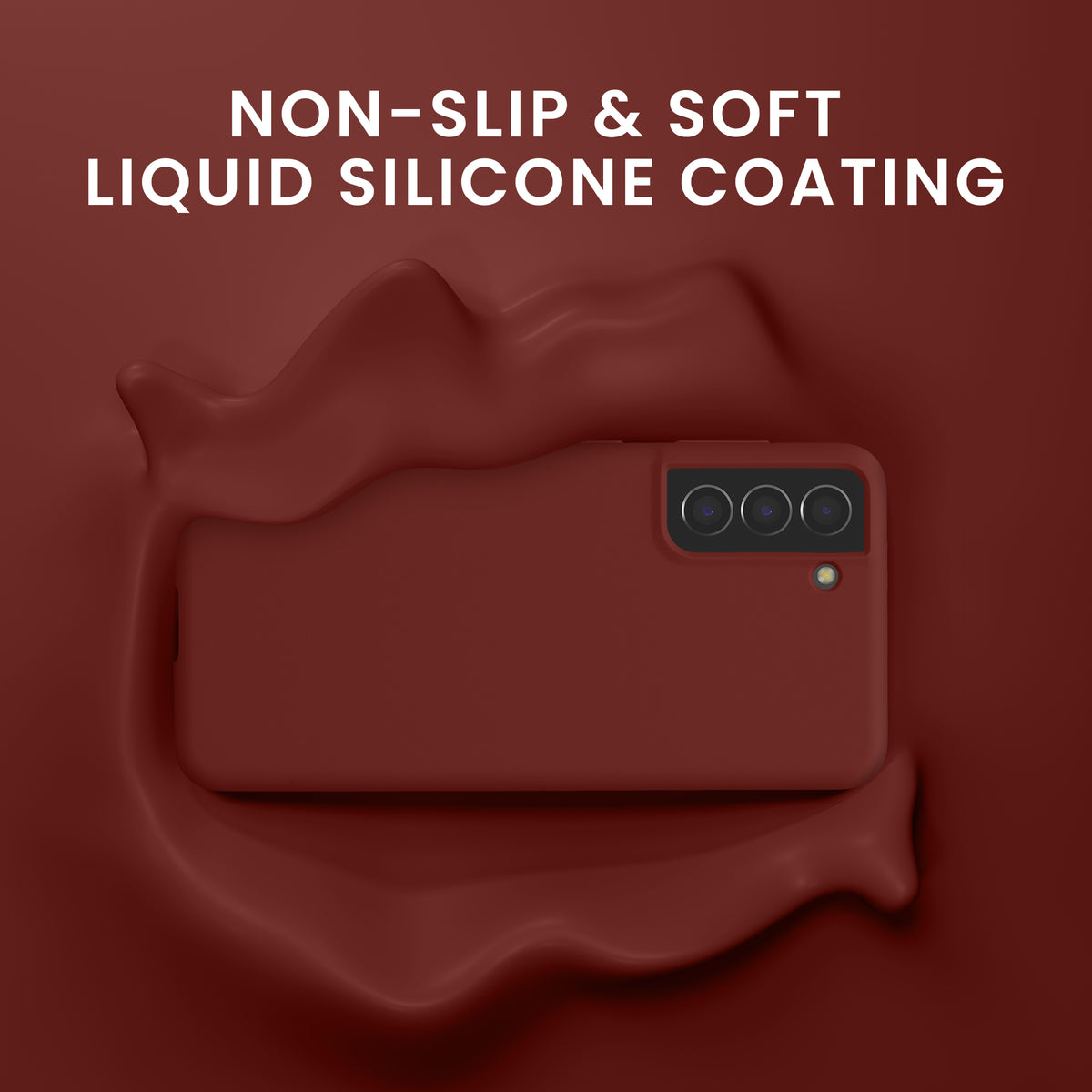 kwmobile Handyhülle mit 2x Displayschutzfolien kompatibel mit Samsung Galaxy S21 Hülle - Screen Protector aus gehärtetem Glas - kabelloses Laden - Bordeaux Violett Bordeaux Violett