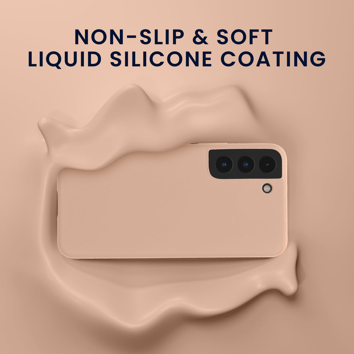 kwmobile Handyhülle mit 2x Displayschutzfolien kompatibel mit Samsung Galaxy S22 Hülle - Screen Protector aus gehärtetem Glas - kabelloses Laden - Altrosa matt Altrosa matt