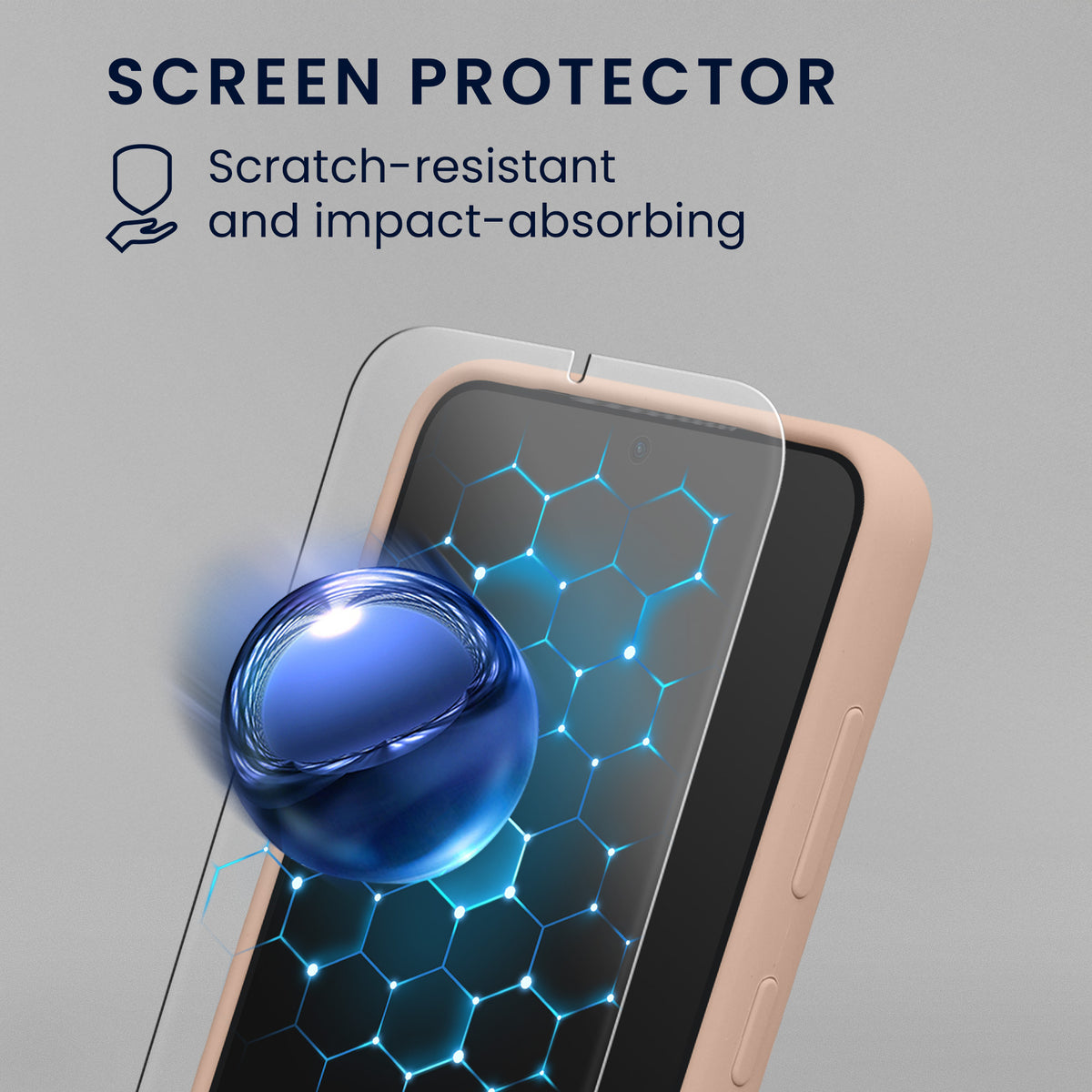kwmobile Handyhülle mit 2x Displayschutzfolien kompatibel mit Samsung Galaxy S23 Hülle - Screen Protector aus gehärtetem Glas - kabelloses Laden - Altrosa matt Altrosa matt