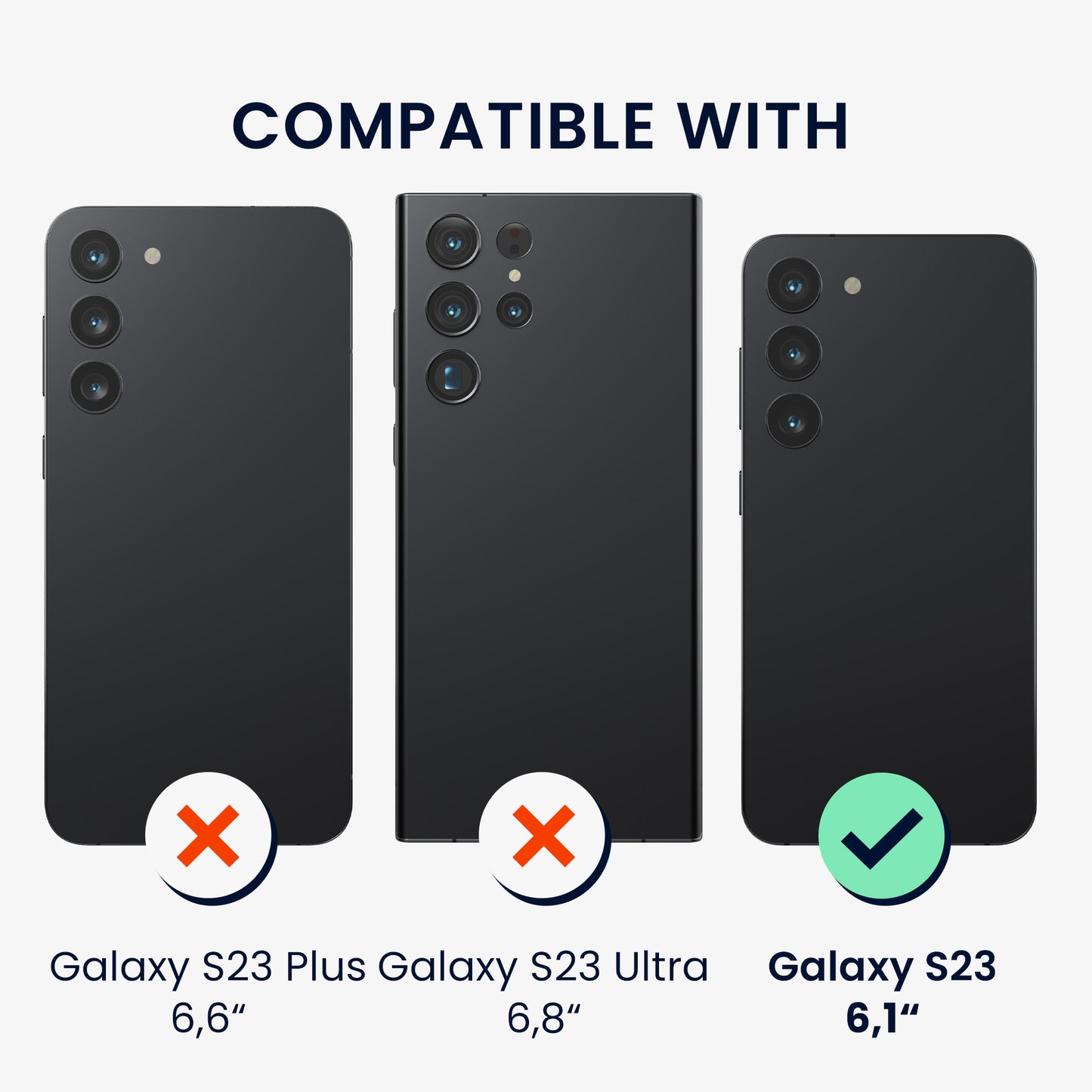 kwmobile Handyhülle mit 2x Displayschutzfolien kompatibel mit Samsung Galaxy S23 Hülle - Screen Protector aus gehärtetem Glas - kabelloses Laden - Fruity Orange Fruity Orange