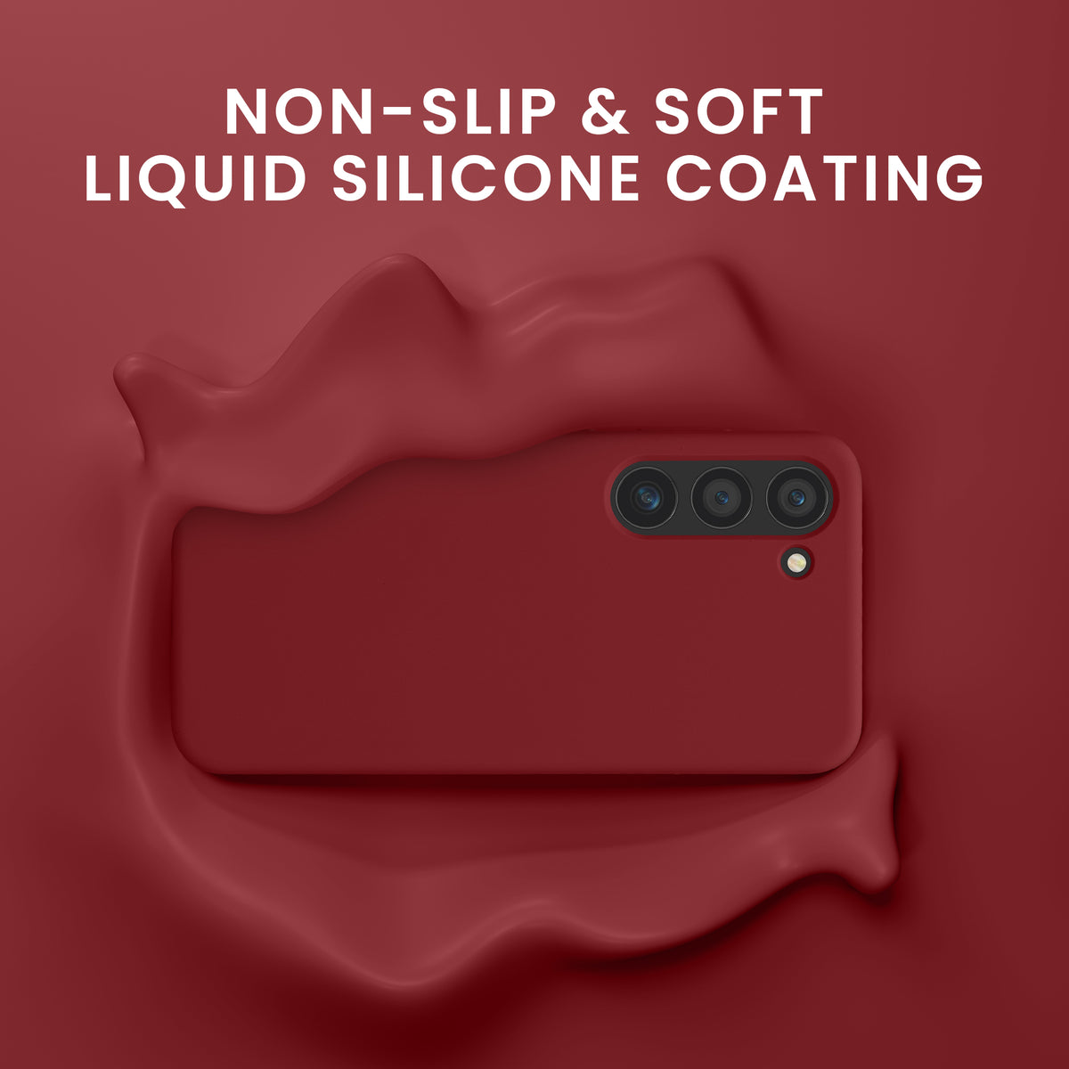kwmobile Handyhülle mit 2x Displayschutzfolien kompatibel mit Samsung Galaxy S23 Hülle - Screen Protector aus gehärtetem Glas - kabelloses Laden - Bordeaux Violett Bordeaux Violett