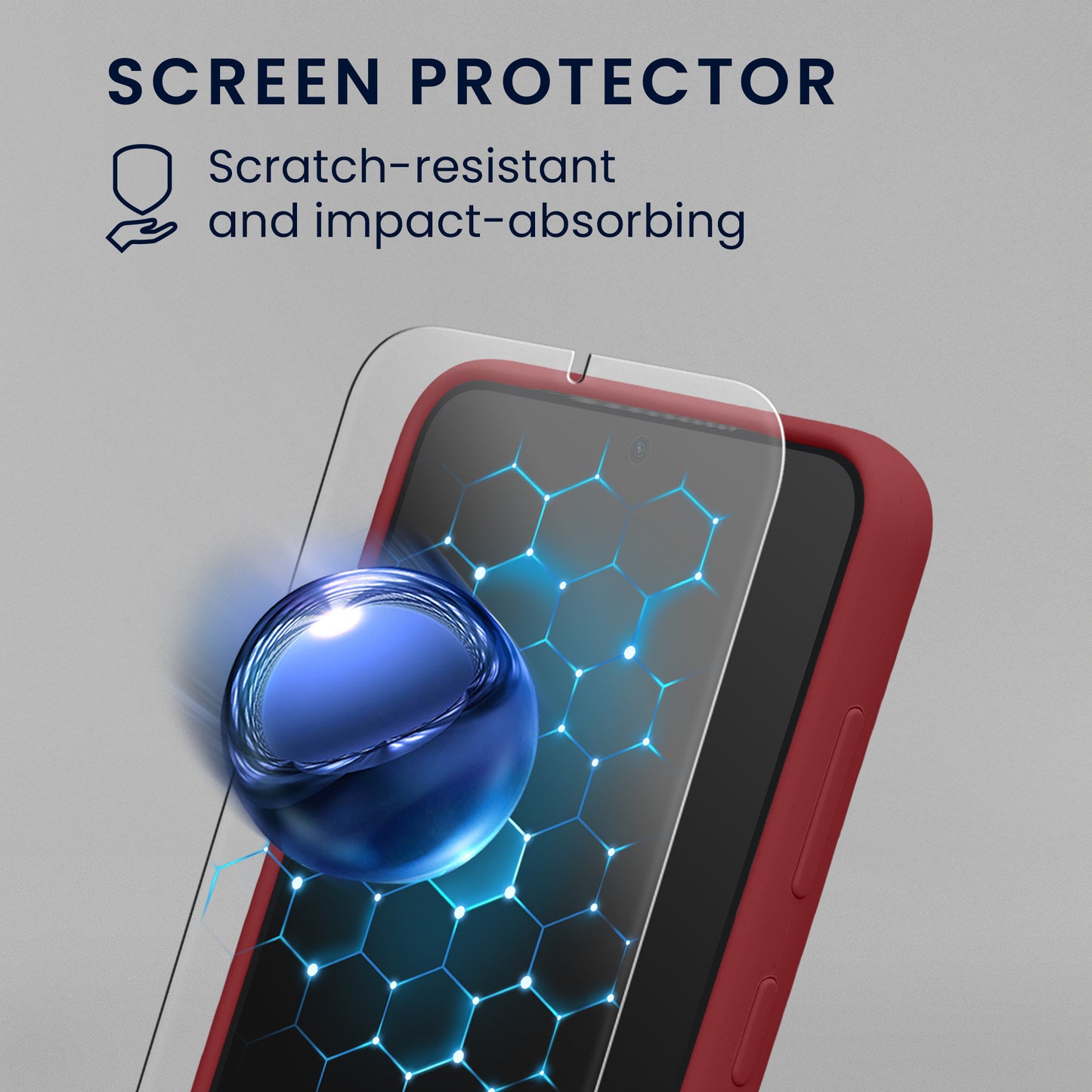 kwmobile Handyhülle mit 2x Displayschutzfolien kompatibel mit Samsung Galaxy S23 Hülle - Screen Protector aus gehärtetem Glas - kabelloses Laden - Bordeaux Violett Bordeaux Violett