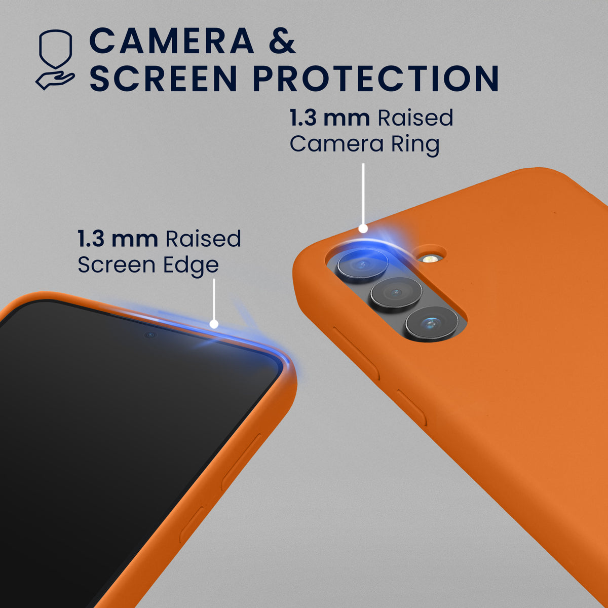 kwmobile Handyhülle mit 2x Displayschutzfolien kompatibel mit Samsung Galaxy S24 Hülle - Screen Protector aus gehärtetem Glas - kabelloses Laden - Fruity Orange Fruity Orange