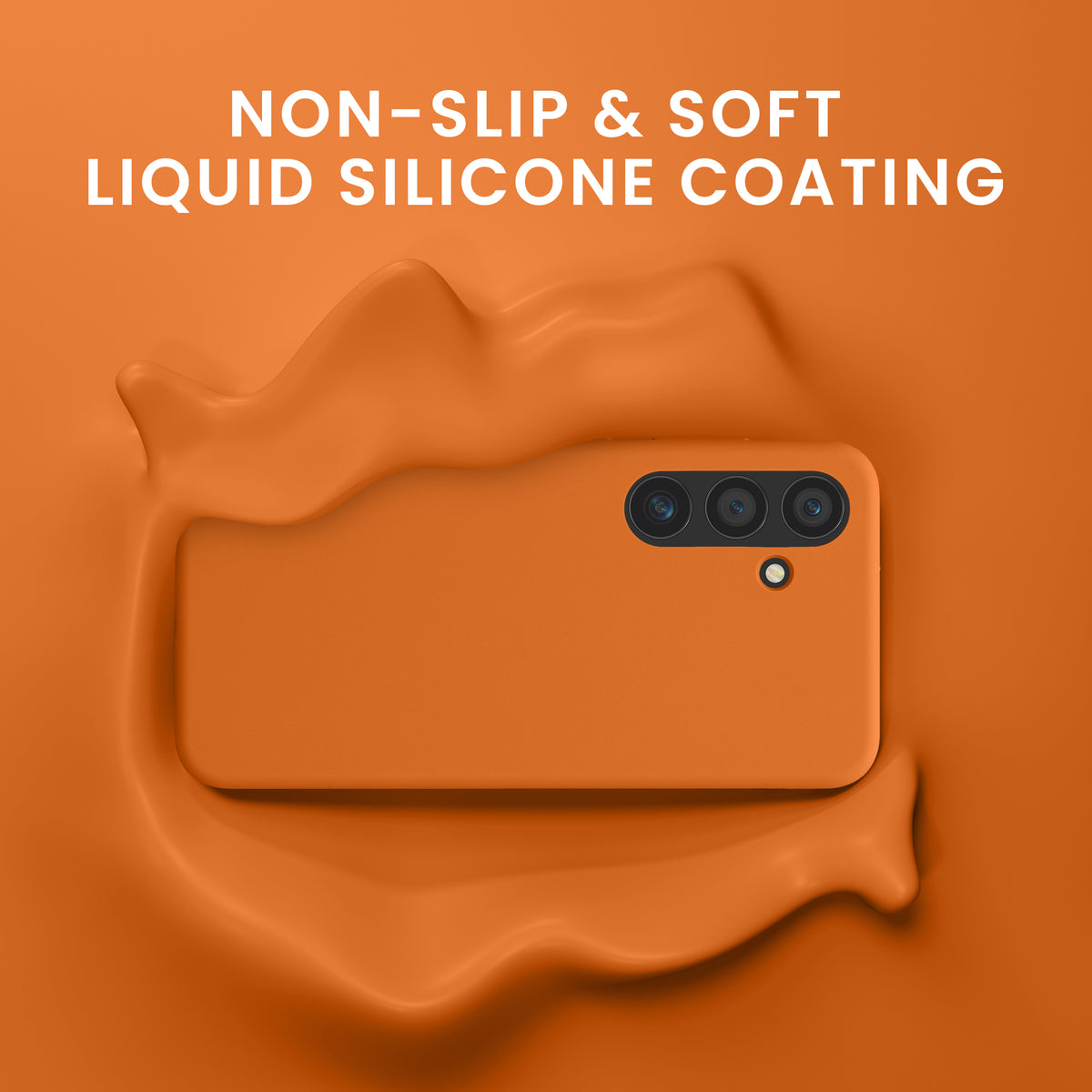 kwmobile Handyhülle mit 2x Displayschutzfolien kompatibel mit Samsung Galaxy S24 Hülle - Screen Protector aus gehärtetem Glas - kabelloses Laden - Fruity Orange Fruity Orange