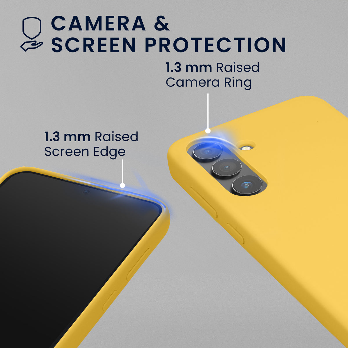 kwmobile Handyhülle mit 2x Displayschutzfolien kompatibel mit Samsung Galaxy S24 Hülle - Screen Protector aus gehärtetem Glas - kabelloses Laden - Strahlend Gelb Strahlend Gelb