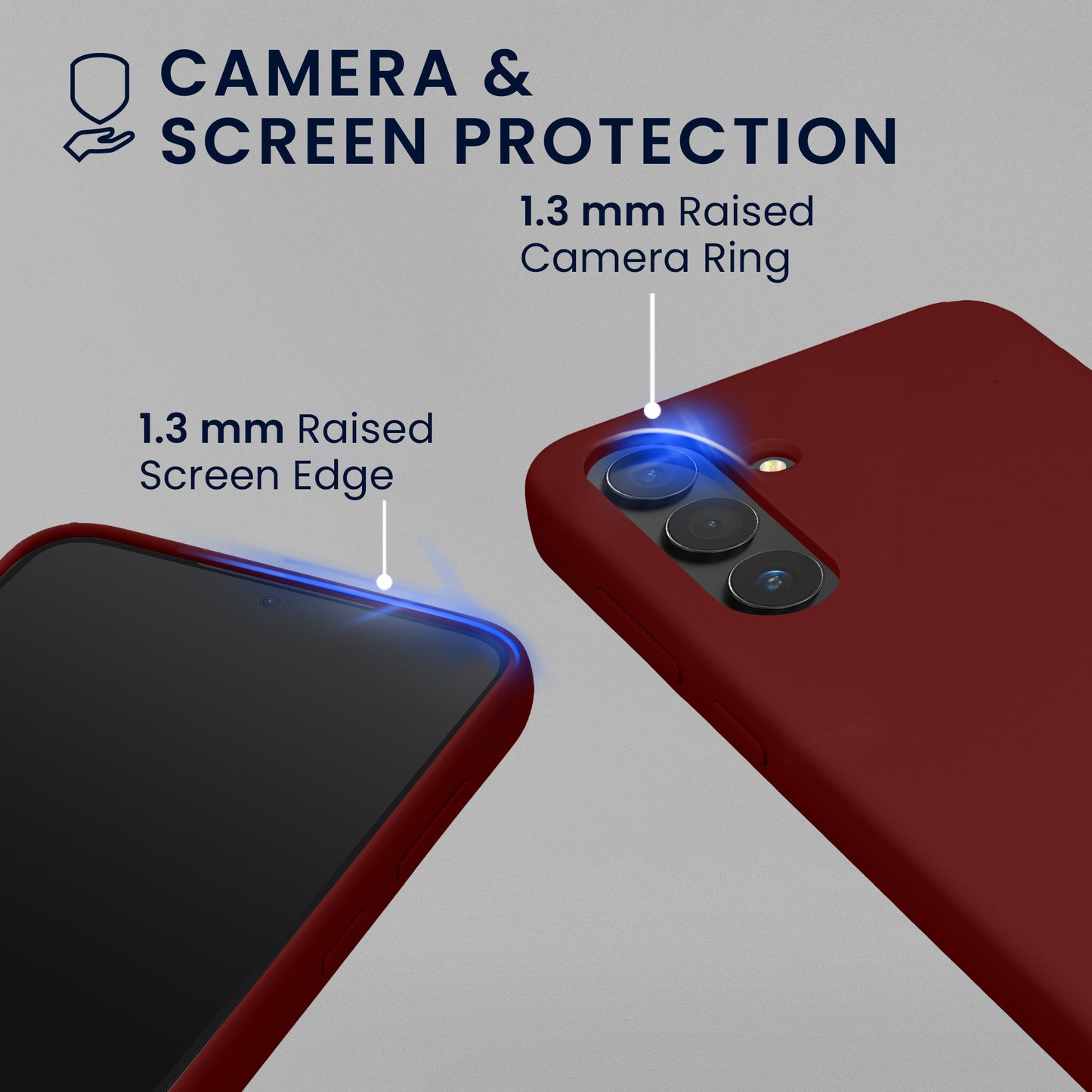 kwmobile Handyhülle mit 2x Displayschutzfolien kompatibel mit Samsung Galaxy S24 Hülle - Screen Protector aus gehärtetem Glas - kabelloses Laden - Bordeaux Violett Bordeaux Violett
