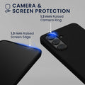 kwmobile Handyhülle mit 2x Displayschutzfolien kompatibel mit Samsung Galaxy S26 Hülle - Screen Protector aus gehärtetem Glas - kabelloses Laden - Schwarz Schwarz