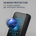 kwmobile Handyhülle mit 2x Displayschutzfolien kompatibel mit Samsung Galaxy S26 Hülle - Screen Protector aus gehärtetem Glas - kabelloses Laden - Schwarz Schwarz